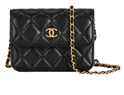 Pearl Crush WOC, &pound;1,700, Handbags, Black, Lambskin Leather, Front view